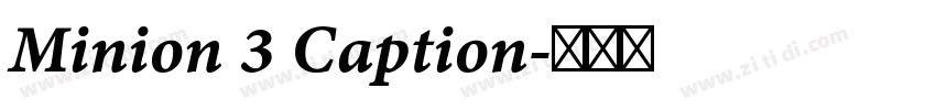 Minion 3 Caption字体转换